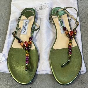 Jimmy Choo crystal embellished sandals 39.5 (9ish ladies)